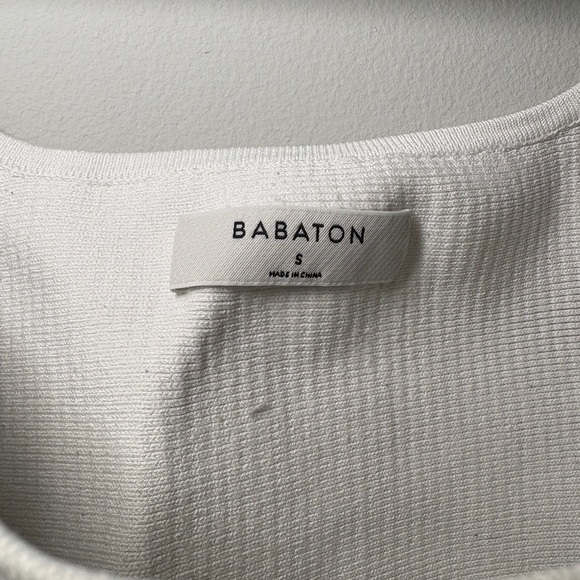 White Ribbed Square Neck Crop Top - Picture 4 of 5